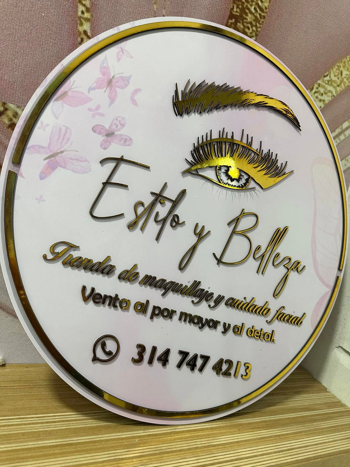 LOGOS EN MDF METALIZADOS