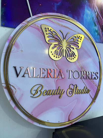 LOGOS EN MDF METALIZADOS