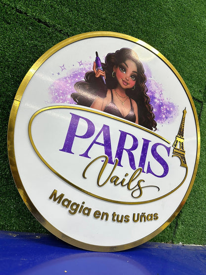 LOGOS EN MDF METALIZADOS